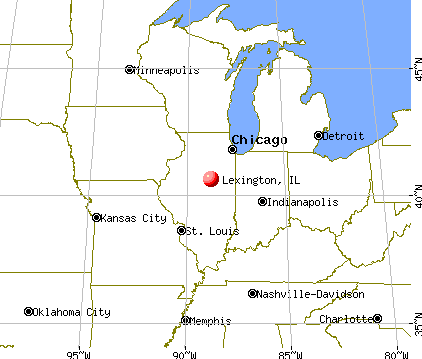 Lexington, Illinois map