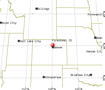 Firestone, Colorado map