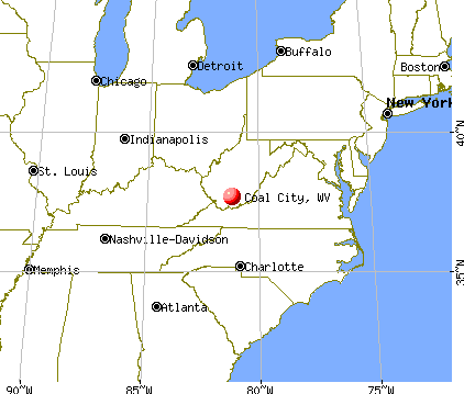 Coal City, West Virginia map