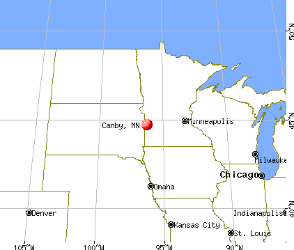 Canby, Minnesota map