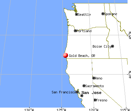 Gold Beach, Oregon map
