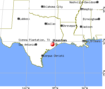 Sienna Plantation, Texas map