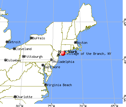 Village of the Branch, New York map