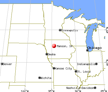 Manson, Iowa map
