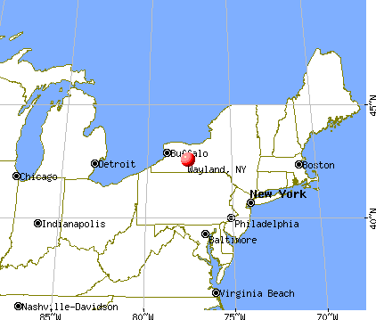Wayland, New York map