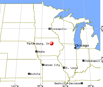 Parkersburg, Iowa map