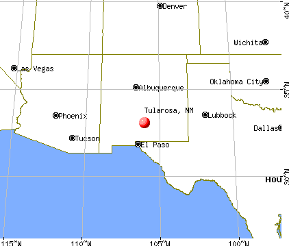 Tularosa, New Mexico map