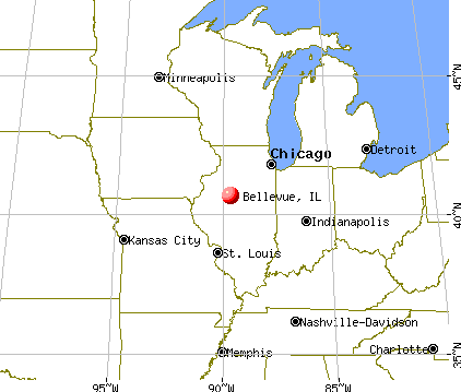 Bellevue, Illinois map