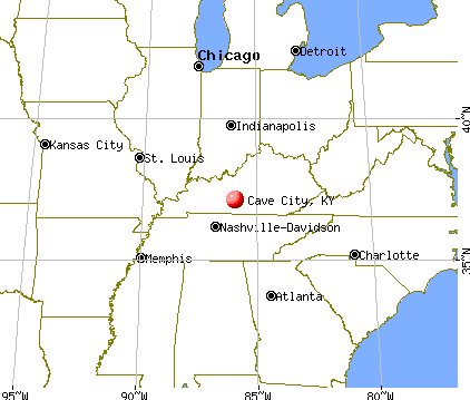 Cave City, Kentucky map