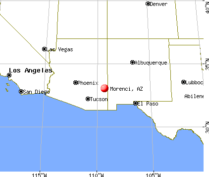 Morenci, Arizona map