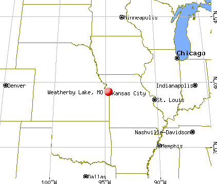 Weatherby Lake, Missouri map