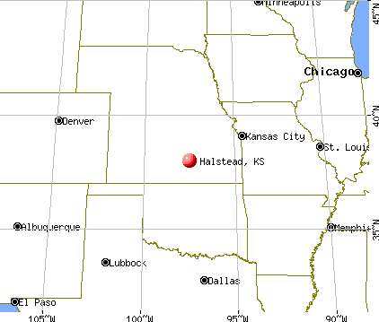 Halstead, Kansas map