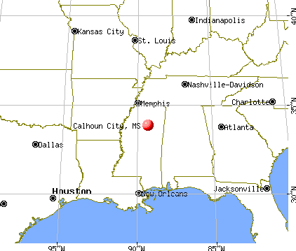 Calhoun City, Mississippi map