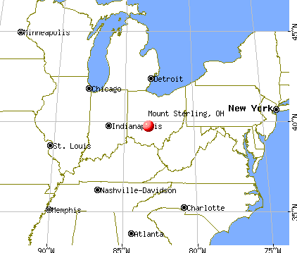 Mount Sterling, Ohio map