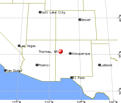 Thoreau, New Mexico map