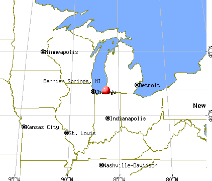 Berrien Springs, Michigan map
