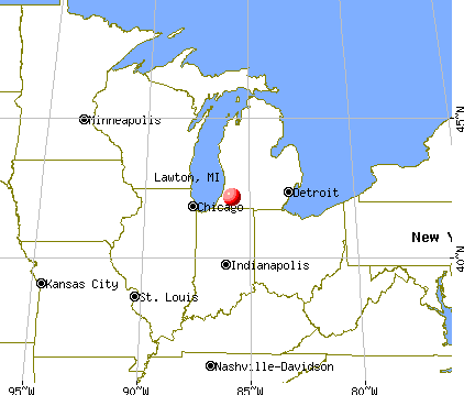 Lawton, Michigan map