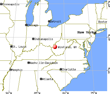 Winfield, West Virginia map