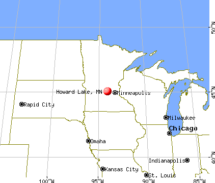 Howard Lake, Minnesota map