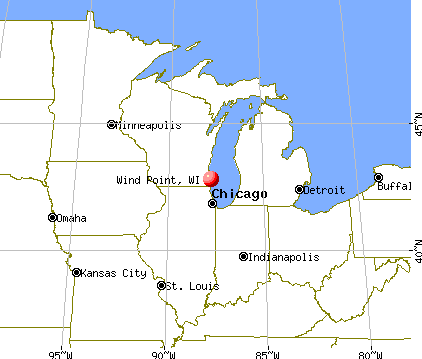 Wind Point, Wisconsin map