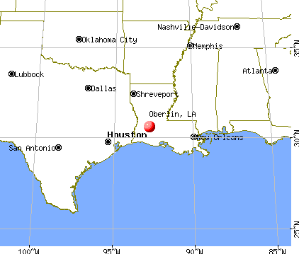 Oberlin, Louisiana map