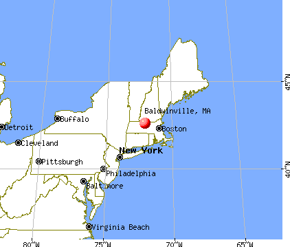 Baldwinville, Massachusetts map