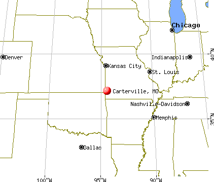 Carterville, Missouri map