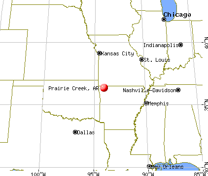 Prairie Creek, Arkansas map