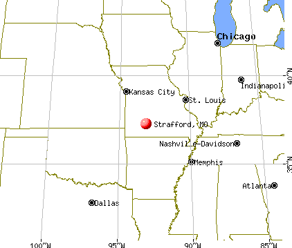 Strafford, Missouri map