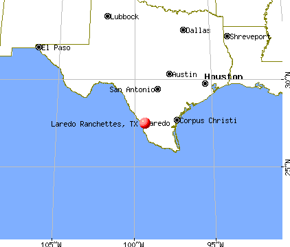 Laredo Ranchettes, Texas map