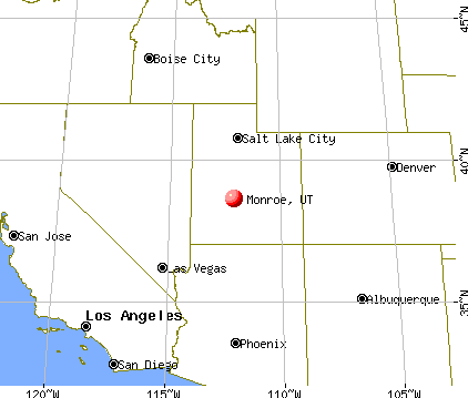Monroe, Utah map