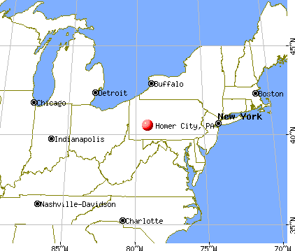 Homer City, Pennsylvania map