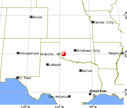 Granite, Oklahoma map