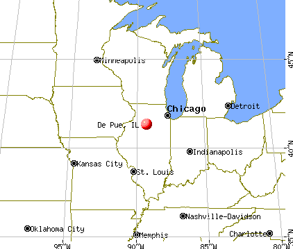 De Pue, Illinois map