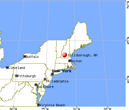 Hillsborough, New Hampshire map