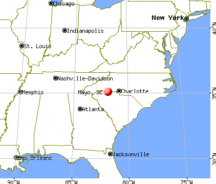 Mayo, South Carolina map