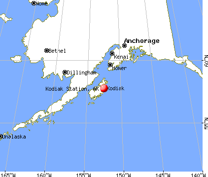 Kodiak Station, Alaska map