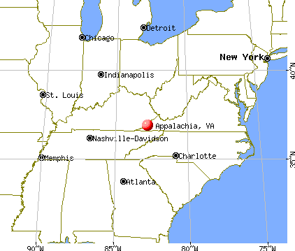 Appalachia, Virginia map