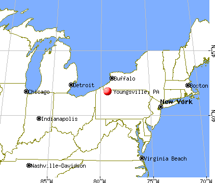 Youngsville, Pennsylvania map