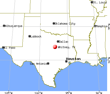 Whitney, Texas map
