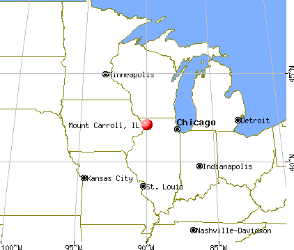Mount Carroll, Illinois map
