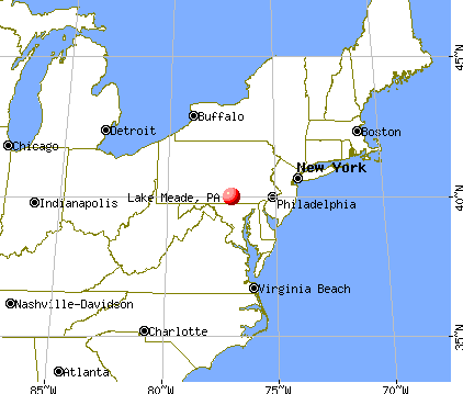 Lake Meade, Pennsylvania map