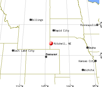 Mitchell, Nebraska map