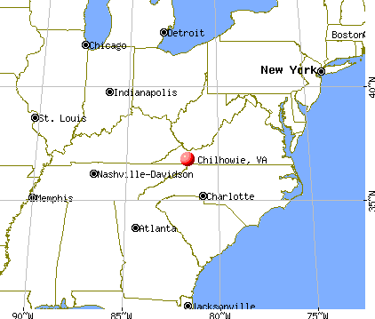 Chilhowie, Virginia map