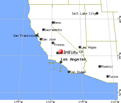 Bodfish, California map