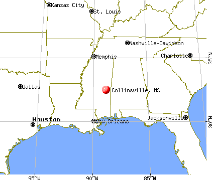 Collinsville, Mississippi map