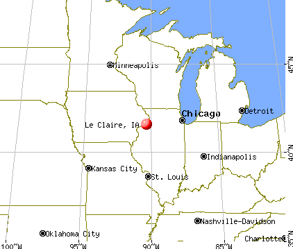 Le Claire, Iowa map