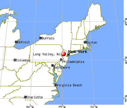 Long Valley, New Jersey map