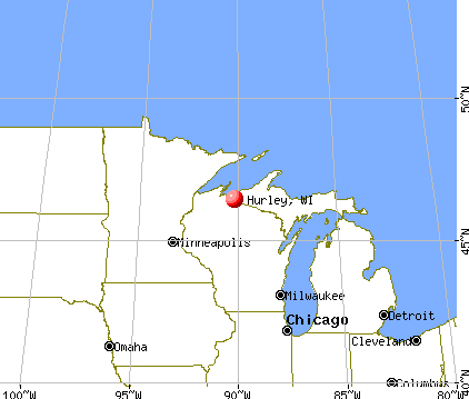 Hurley, Wisconsin map