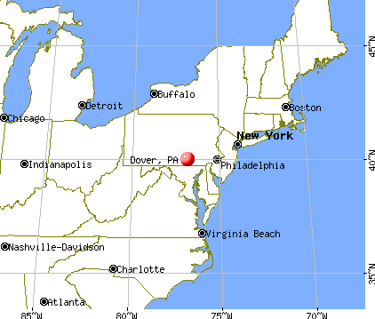 Dover, Pennsylvania map